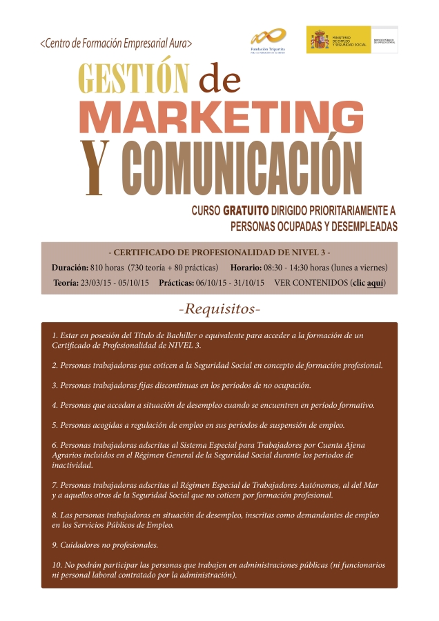 +INFO Curso gratuito para desempleados y ocupados